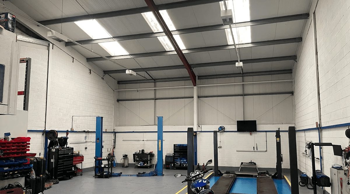 Mechanic working on a car